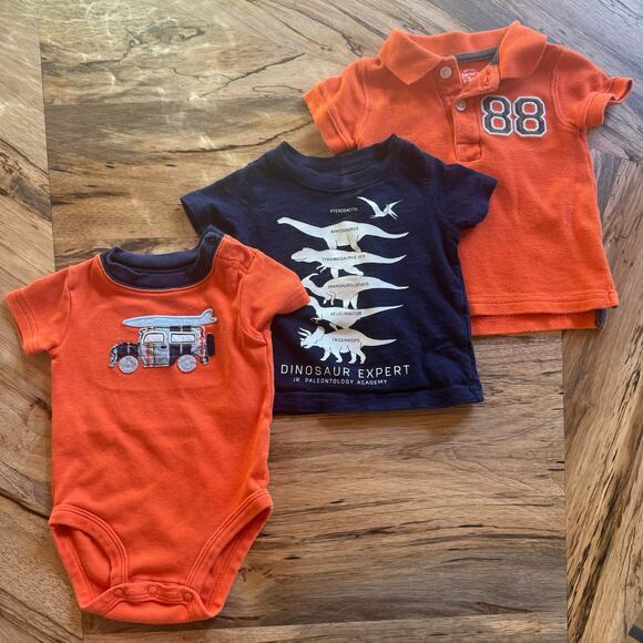 Baby Top/Polo Bundle: Dinosaurs and Surfing - Picture 1 of 5
